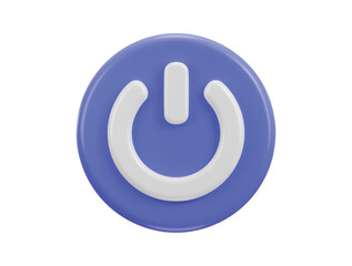 3d power button icon