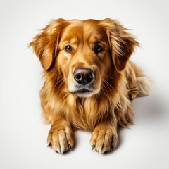 Golden Retriever Dog Paw, Isolated On White Background, For Design And Printing