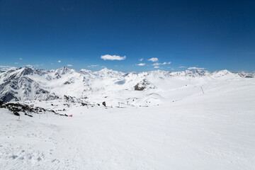 Panoramic view of the Caucasus mountains