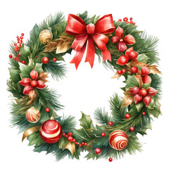 Fototapeta na wymiar christmas wreath isolated on white