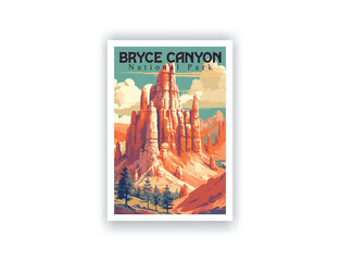 Bryce Canyon National Park, USA - Vintage Travel Posters