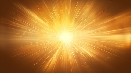 Fototapeta premium Normal light focal point flare on gold foundation sun beam impact