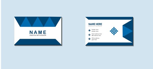 online free creative vector double sided finance business card template deign services - obrazy, fototapety, plakaty
