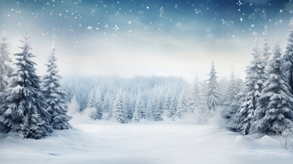 Winter snowy background