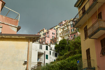 Fototapeta na wymiar Cinque Terre, Monterosso, Vernazza, Corniglia, Manarola and Riomaggiore, Italy