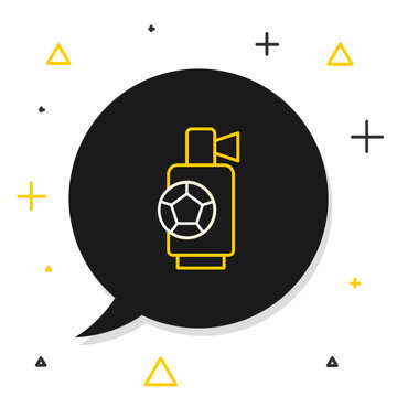 soccer ball in yellow outline clip art preview