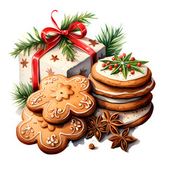 gingerbread cookies and christmas cookies