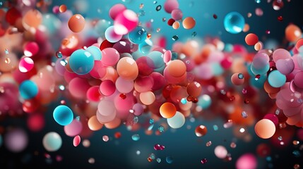 Confetti Background 3d Party Celebrations