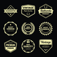 vintage badge collection vector set