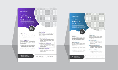 Corporate business flyer print ready template design