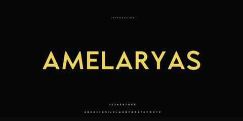 Elegant Font Uppercase Lowercase and Number. Classic Lettering Minimal Fashion Designs. Typography modern Sen Serif fonts regular decorative vintage concept. vector illustration. © SyedMuhammad