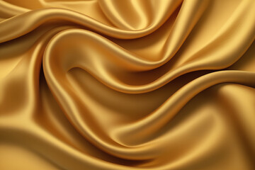 Fototapeta premium smooth and elegant texture of golden silk or satin, perfect for weddings or as an abstract background, Smooth Textile Bliss for Wedding Backdrops and Abstract Creations