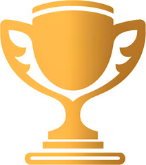 대회에서 수상하는 금색 트로피 아이콘 로고