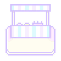 Fototapeta premium ピクセルアートな屋台♪PNG