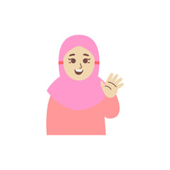 set of poses of women with hijabs and very beautiful collection