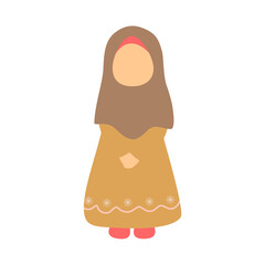 set of poses of women with hijabs and very beautiful muslim