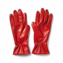 Red box gloves isolated on white background