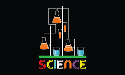 Science T-shirt Design Vector