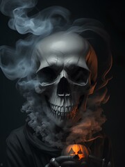 skull created with ai