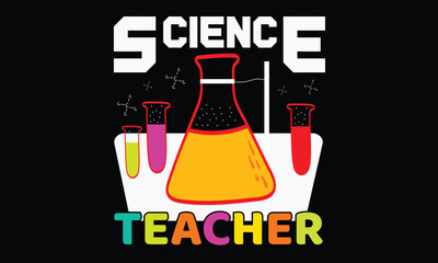 Science T-shirt Design Vector