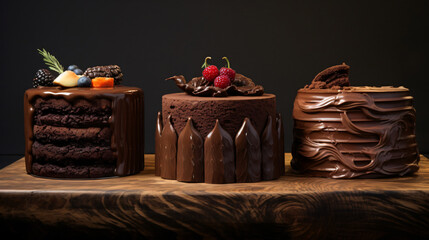 Fototapeta na wymiar Chocolate cakes
