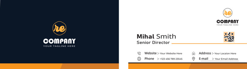 Free PSD modern and clean professional business card template