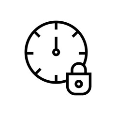 time icon. outline icon