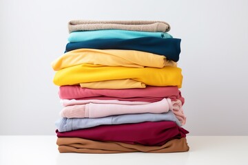 Laundry Day Harmony: Neat clothes Stack