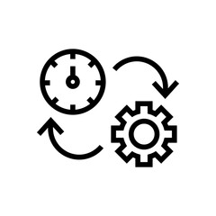 time management icon. outline icon