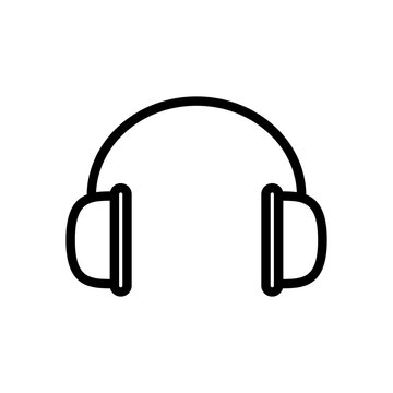 recommend clip art: headphones icon. outline icon