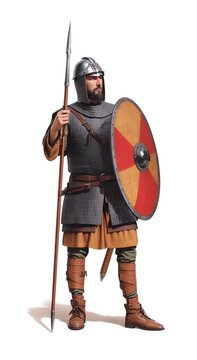 Early Medieval warrior in armor