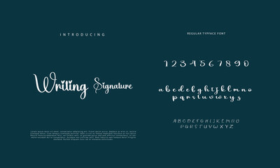 Fototapeta premium Signature Font Calligraphy Logotype Script Brush Font Type Font lettering handwritten 