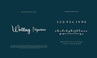 Signature Font Calligraphy Logotype Script Brush Font Type Font lettering handwritten
