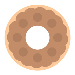 Doughnut Flat Multicolor Icon