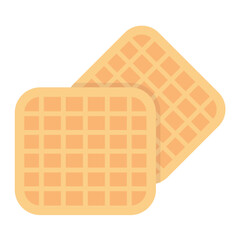 Waffle Flat Multicolor Icon
