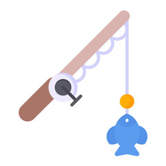 Commercial Fishing Flat Multicolor Icon