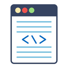 Coding Flat Multicolor Icon