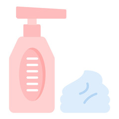 Fototapeta premium Cleansing Foam Flat Multicolor Icon