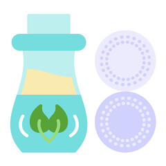 Makeup Remover Flat Multicolor Icon