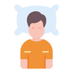 Obraz premium Lying Down Flat Multicolor Icon