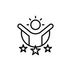 Self Confidence icon. outline icon