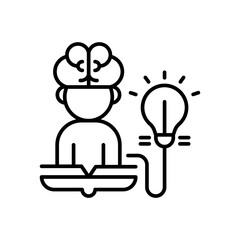 Wisdom icon. outline icon