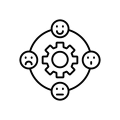 Managing icon. outline icon