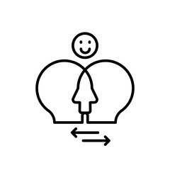 Empathy icon. outline icon