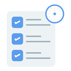 Time Management Flat Multicolor Icon