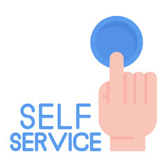 Self Service Flat Multicolor Icon
