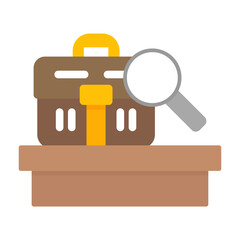 Job Fair Flat Multicolor Icon