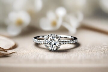 Close up view, A customizable engagement ring that tells your love story. 