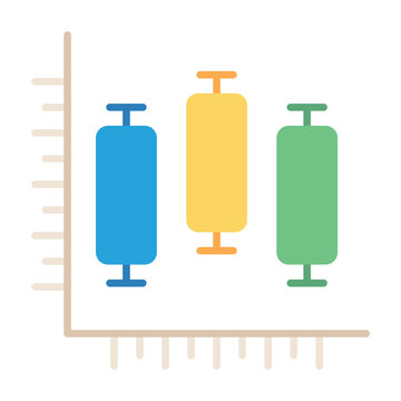 Box And Whisker Flat Multicolor Icon