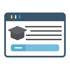 Browse Courses Flat Multicolor Icon